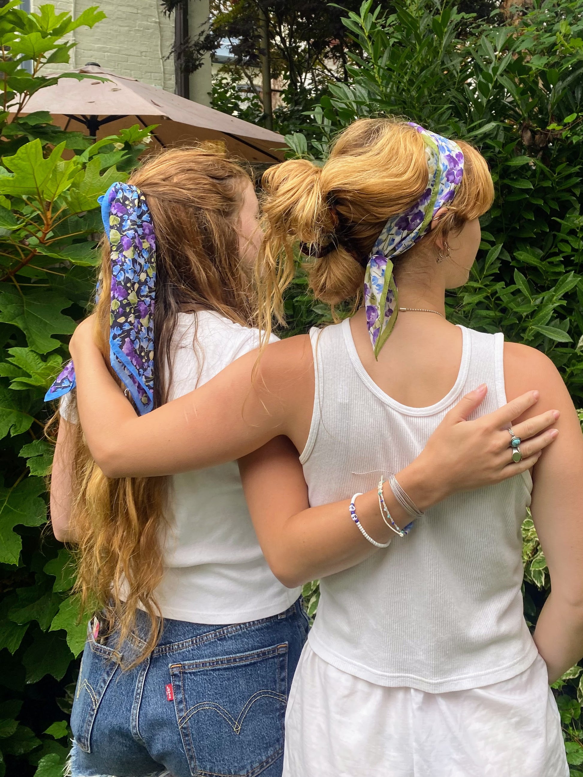 Lavender Day Navy Bandana