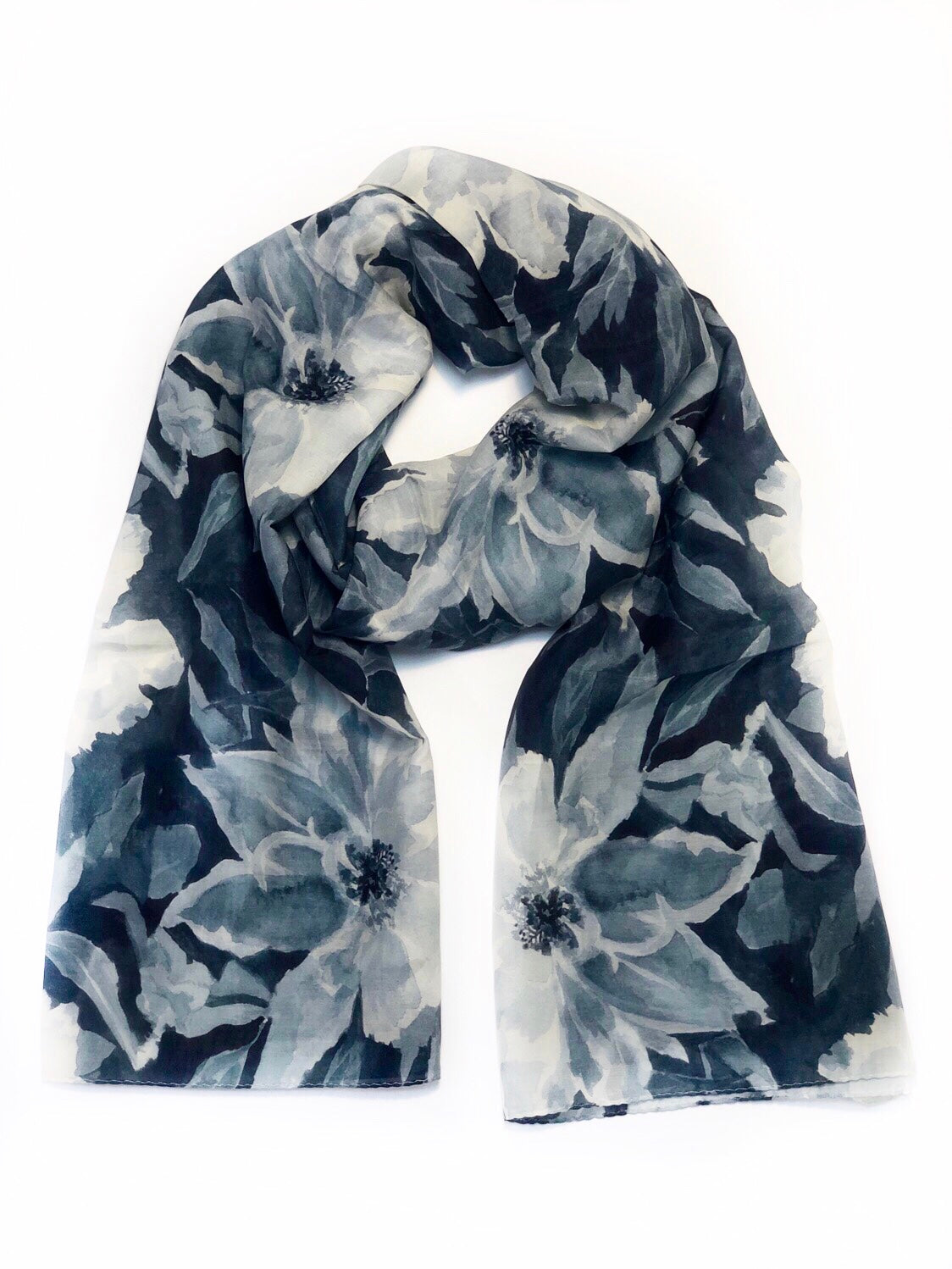 Tonal Peony Scarf